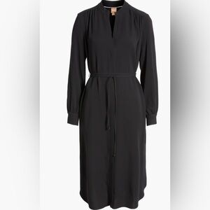 NWT  BOSS Dibonorah Dress Womens Size 2
Black Midi Length